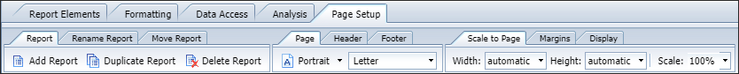 page setup tab